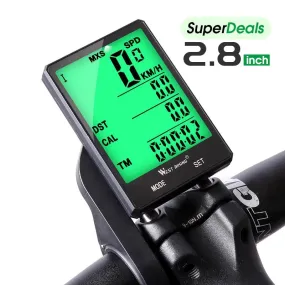 2.8" Large Screen Bicycle Computer Waterproof Wireless Wired Bike Computer Speedometer Odometer Cycling Stopwatch