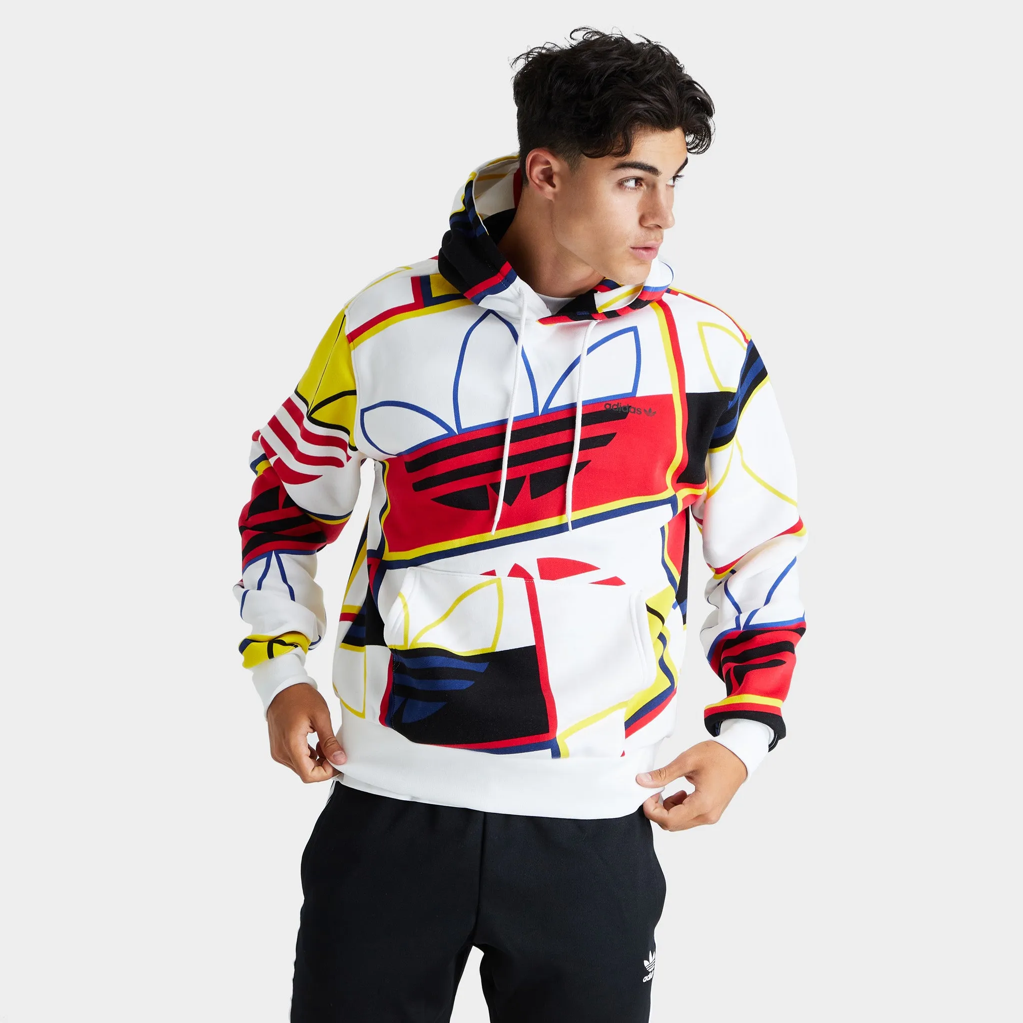 adidas Originals Logo Play Pullover Hoodie / White