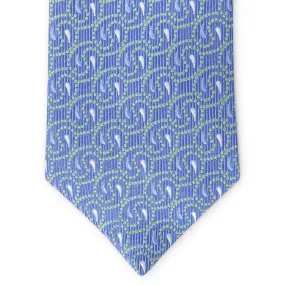 Bespoke Paisley Power: Tie - Blue