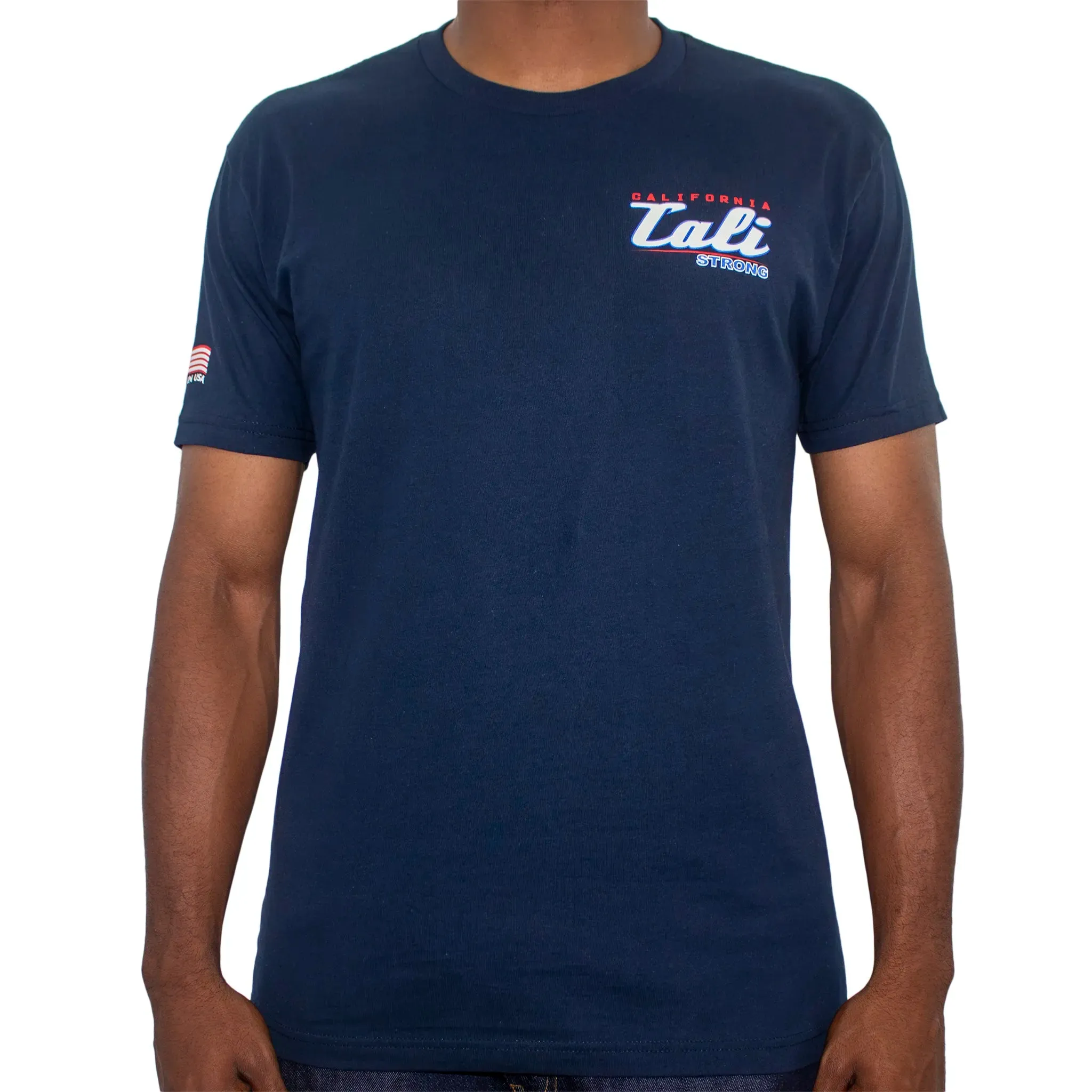 CALI Strong Crest USA T-Shirt Navy Glow in the Dark