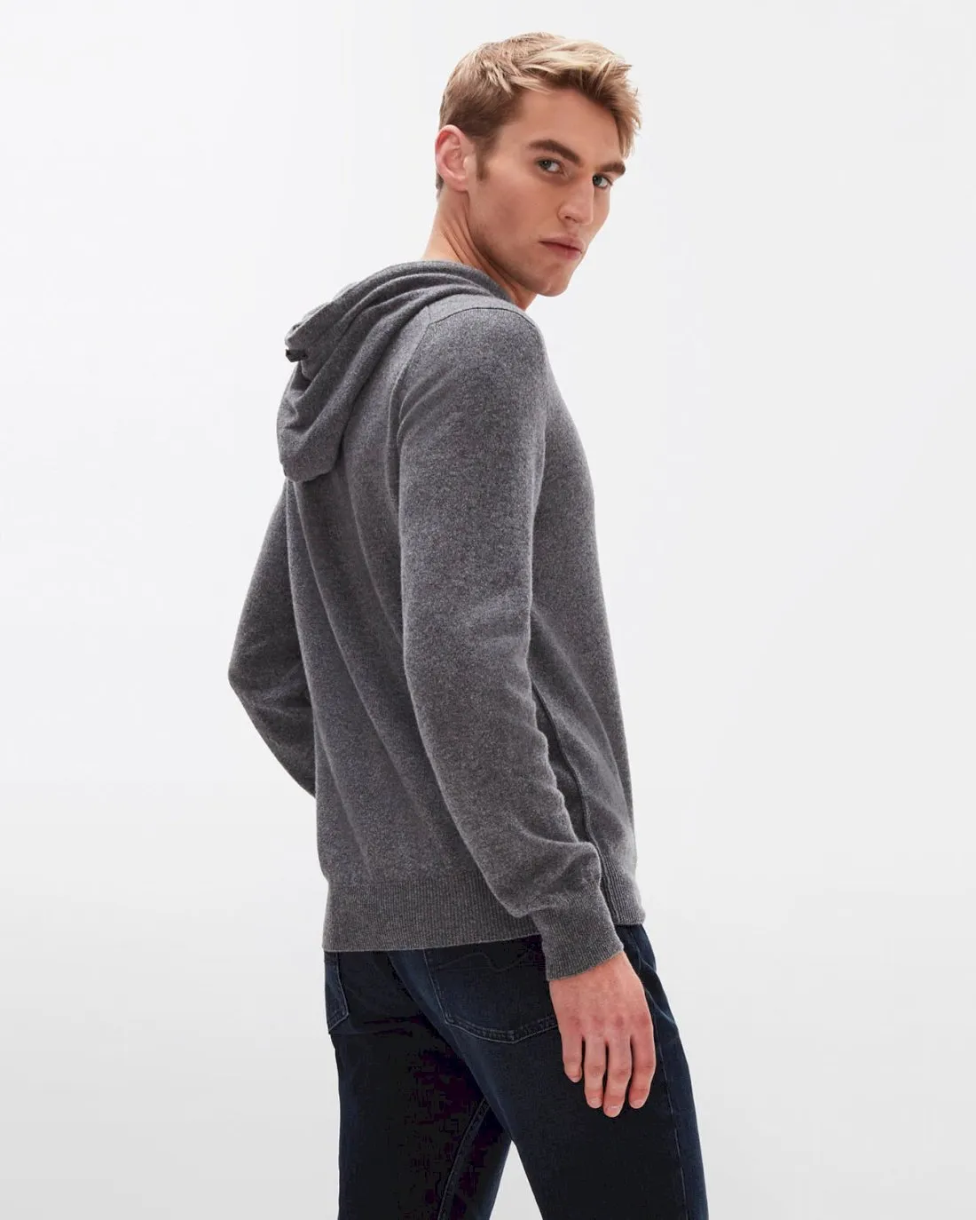 Cashmere Hoodie in Grey