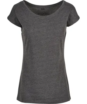 Charcoal - Women's wide neck tee