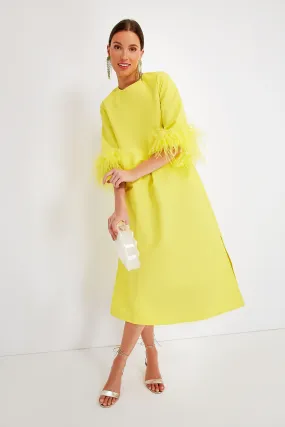 Citron Feather Jamie Dress