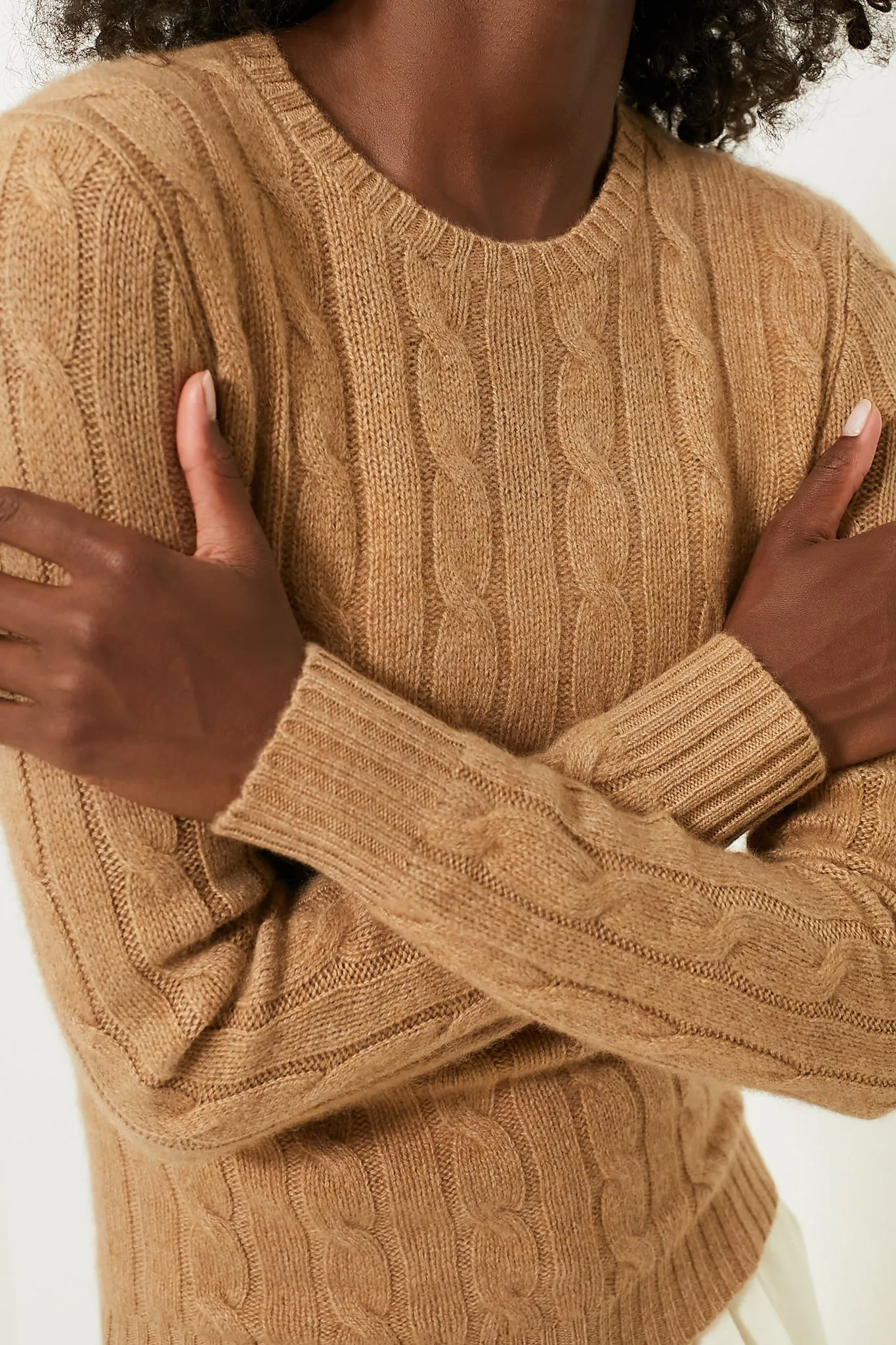 Collection Camel Melange Julianna Classic Cashmere Pullover