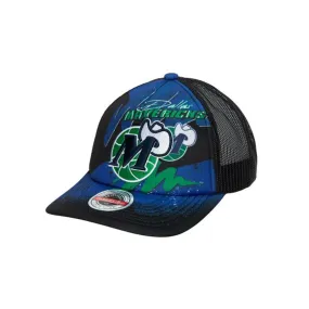 DALLAS MAVERICKS MITCHELL & NESS HARDWOOD CLASSIC HYPER HOOPS TRUCKER HAT