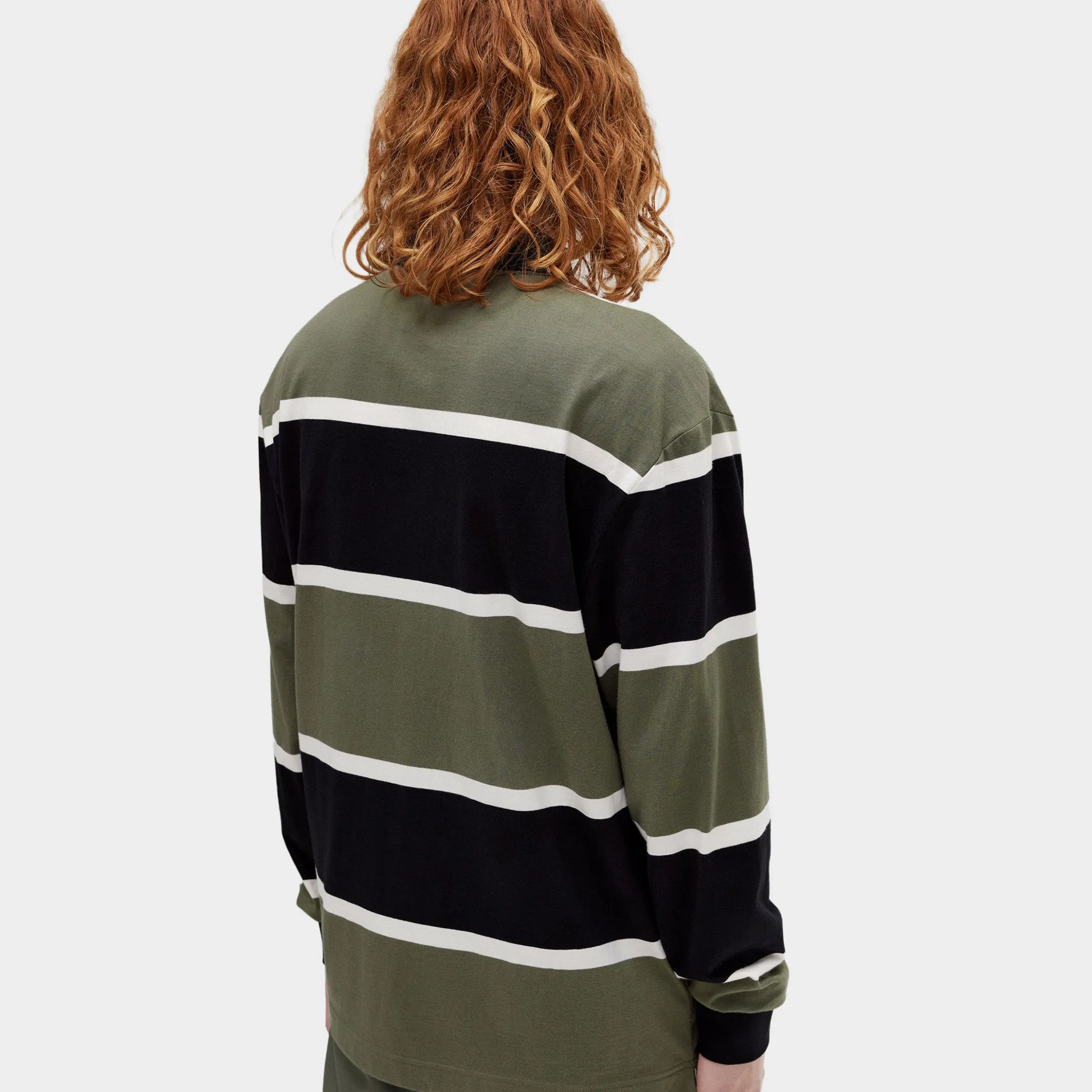 Fred Perry Striped Longsleeve Polo Laurel / Wreath Green