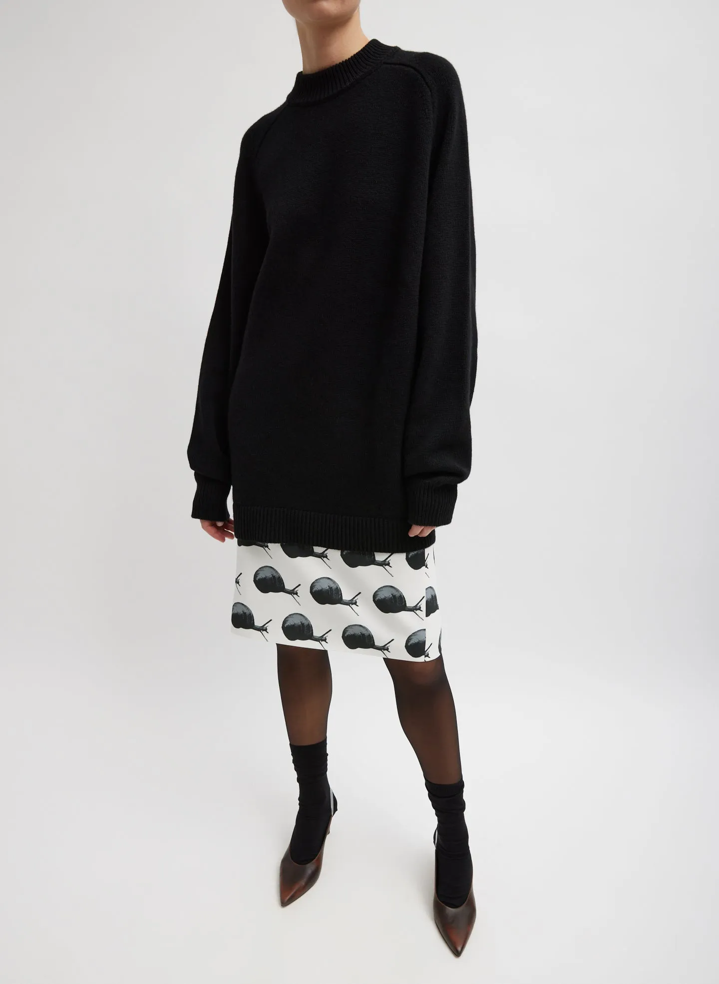 Gary Print On Stretch Crepe Pencil Skirt