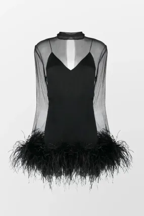 Gina Spirito Sheer Feather Dress