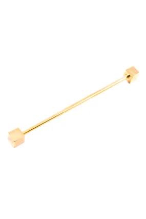 Gold Cube End Collar Pin