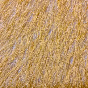 Gold Metallic Faux Ostrich Feather Lace Fabric