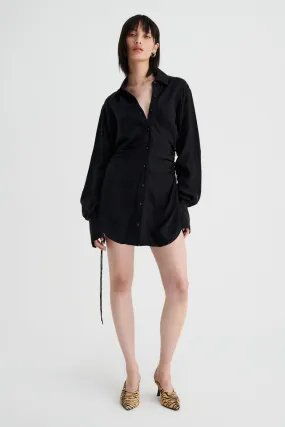 Halley Mini Shirt Dress - Black