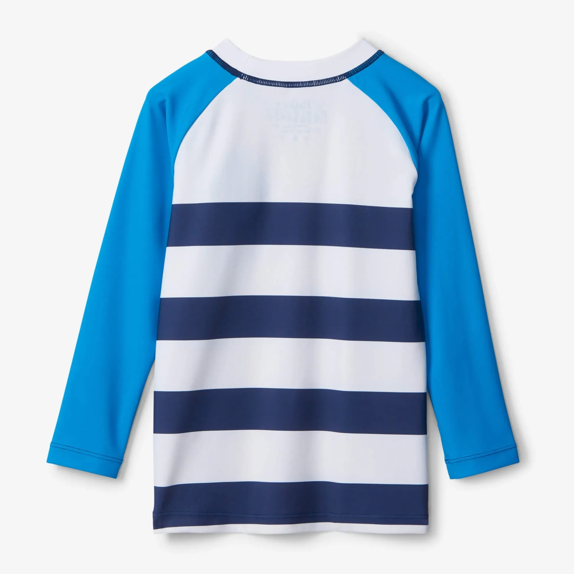 Hatley Whale Stripes Long Sleeve Pocket Rashguard