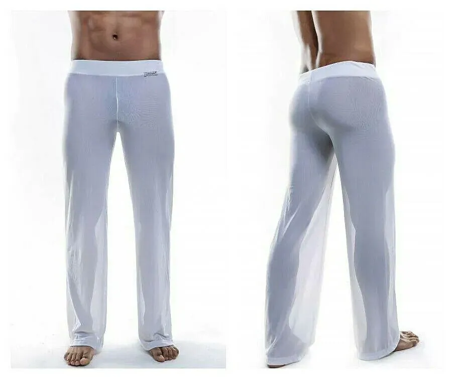 Joe Snyder Sexy Sweatpants Sheer Lounge Pants White Mesh JS30 3