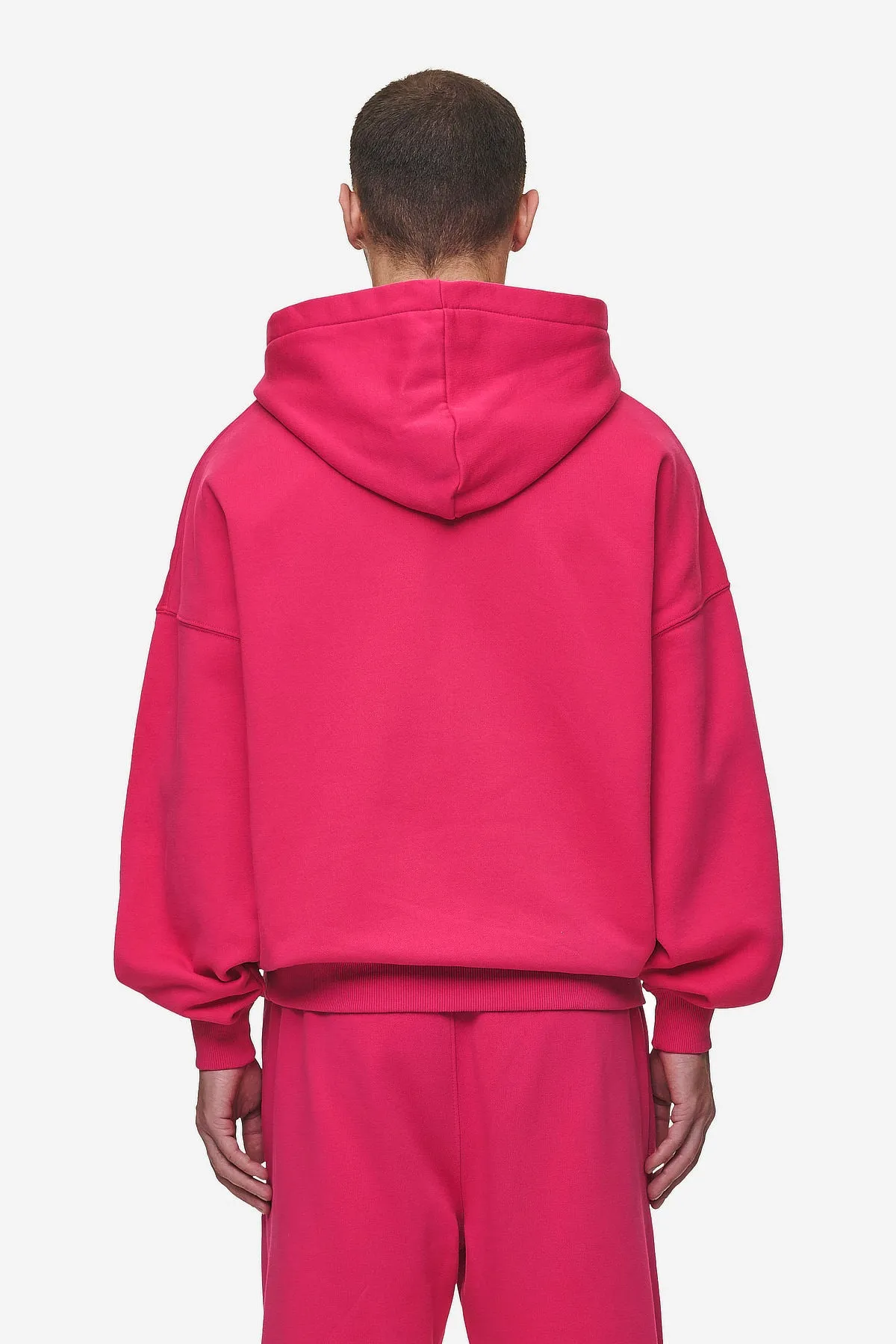 Logo Boxy Hoodie Washed Virtual Pink