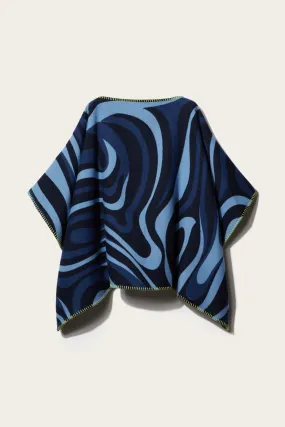 Marmo-Jacquard Velour Cape