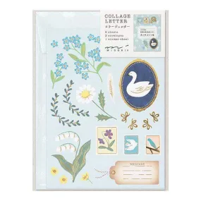 Midori Letter Set Collage - Bird Pattern