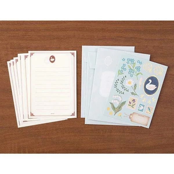 Midori Letter Set Collage - Bird Pattern