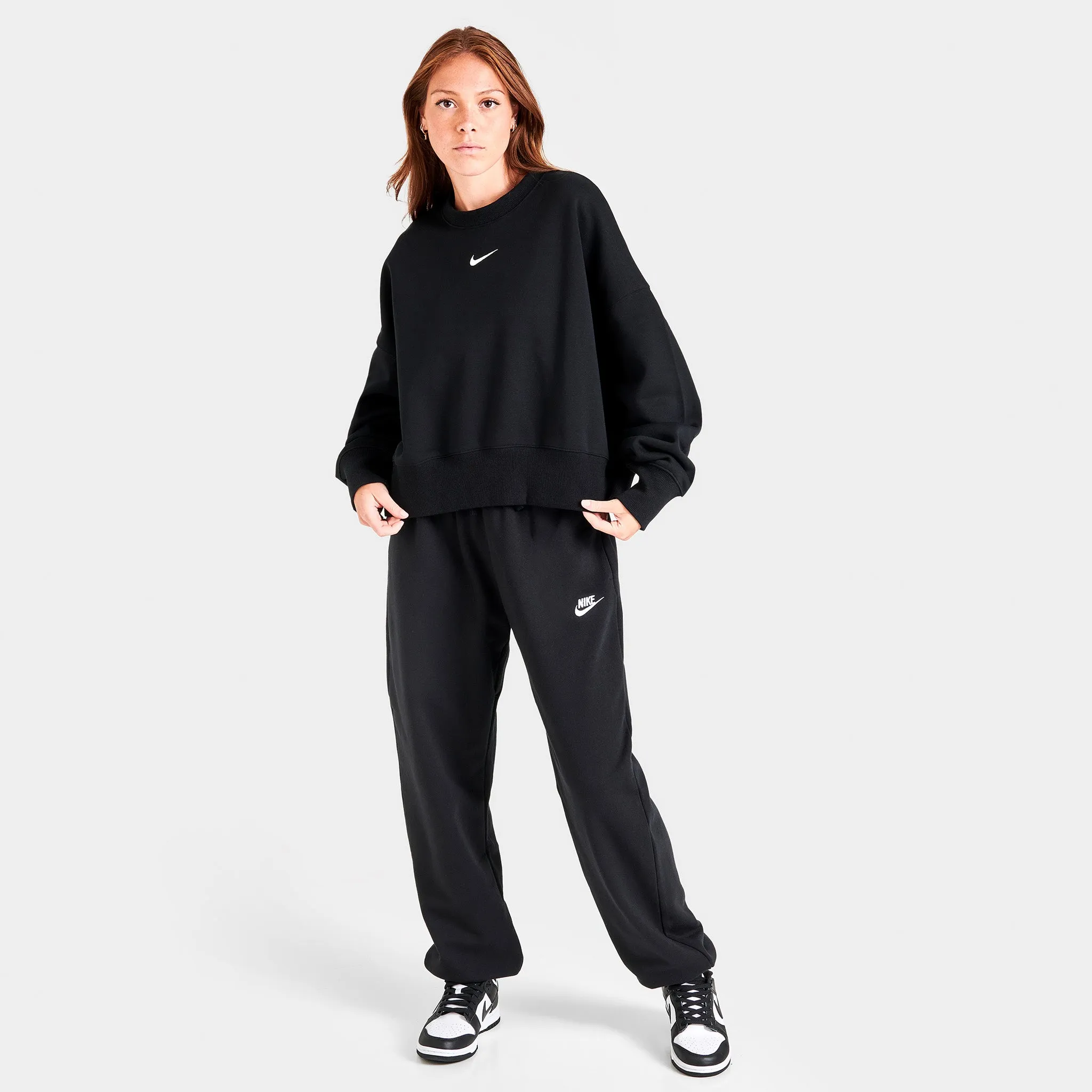 Nike Sportswear Women's Phoenix Fleece Over-Oversized Crewneck Black / Sail