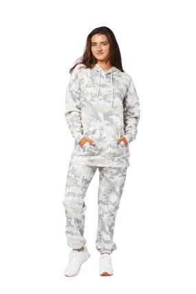 Niki & Cooper fleece tracksuit in white camo