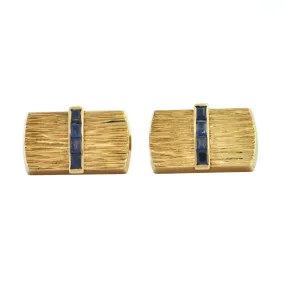 PAASH Sapphire 18k Yellow Gold Cufflinks