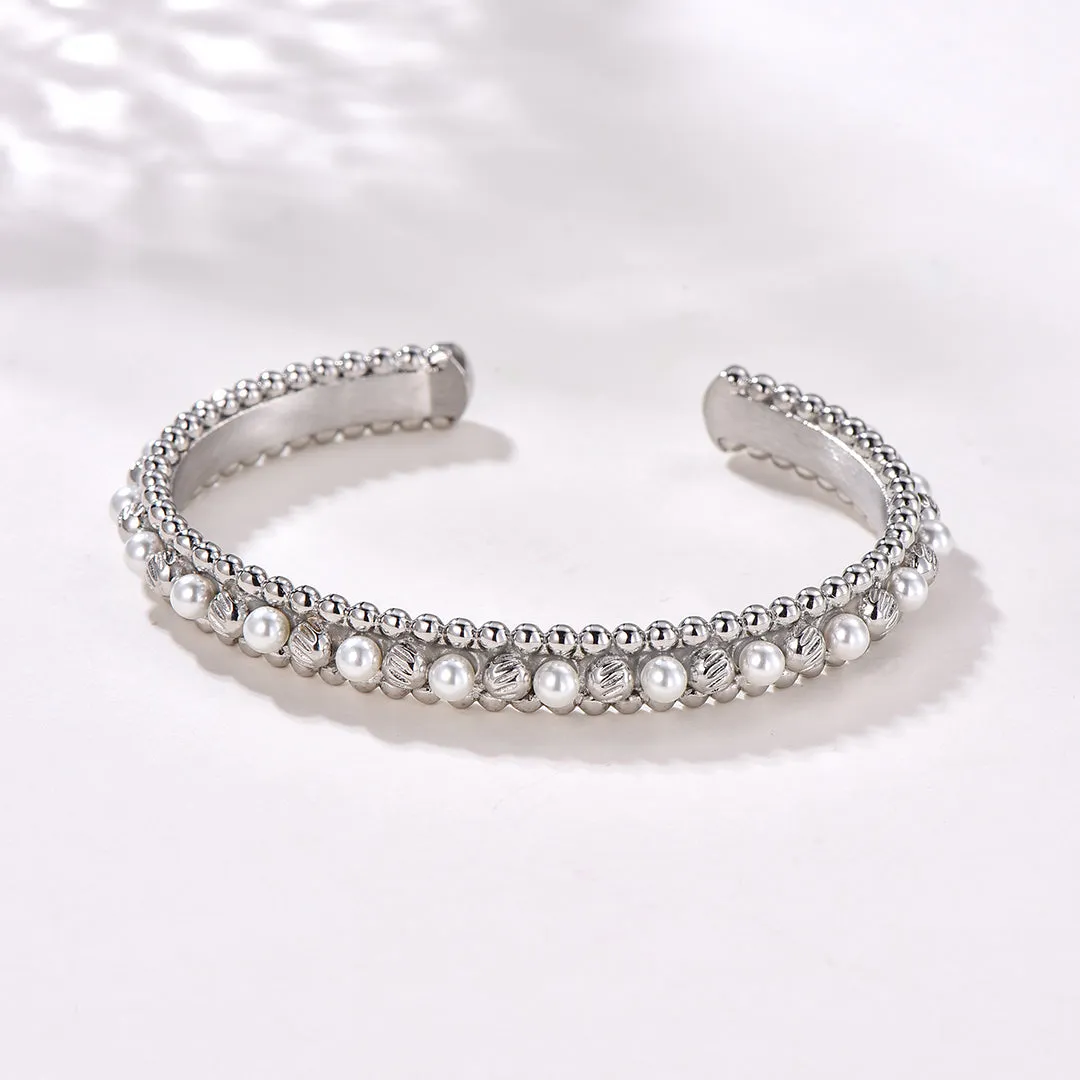 Sadaf / Bangle Pearl Silver