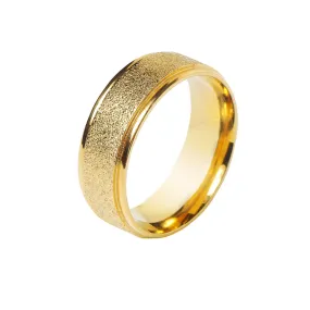 Solid Gold-Tone Tie Ring