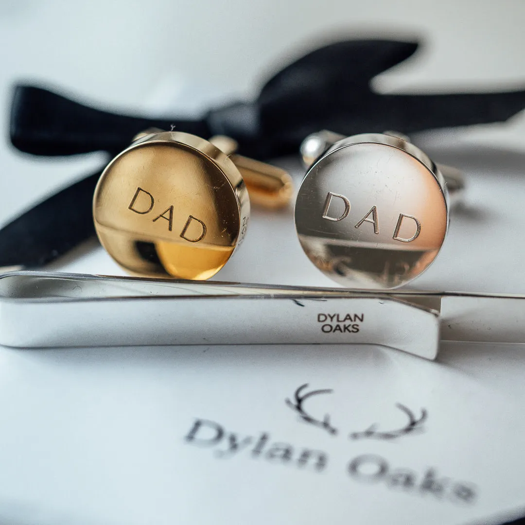 Tie Pin & Cufflinks Gift Set in Gold