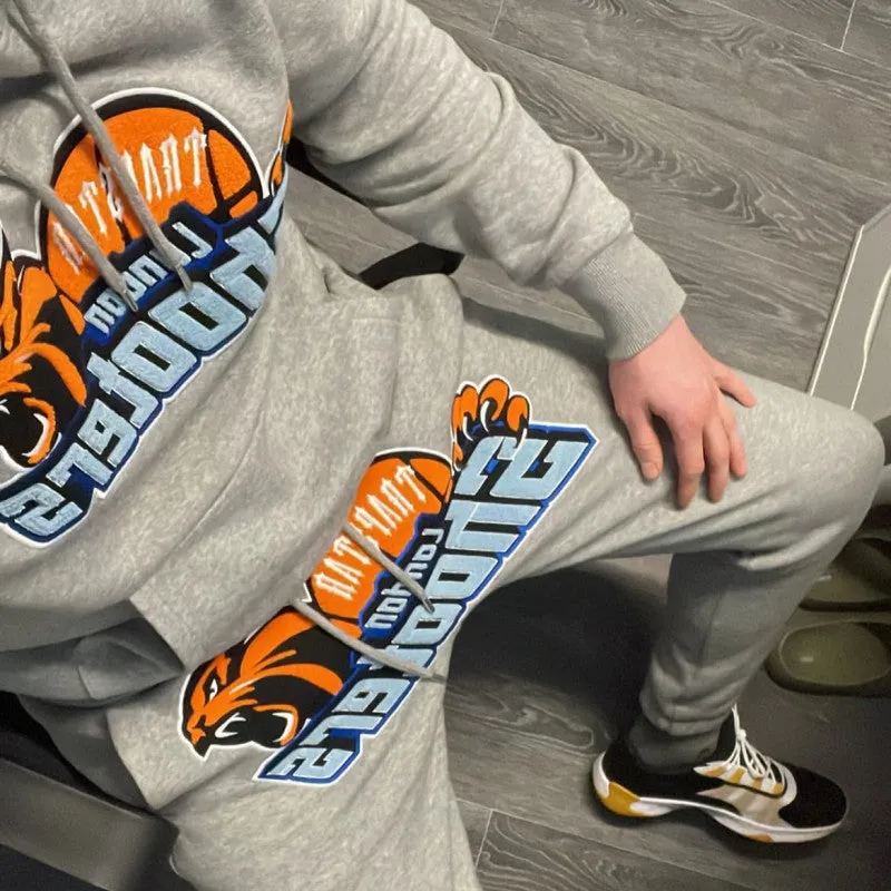 Tiger Embroidery Plush Sweatpants